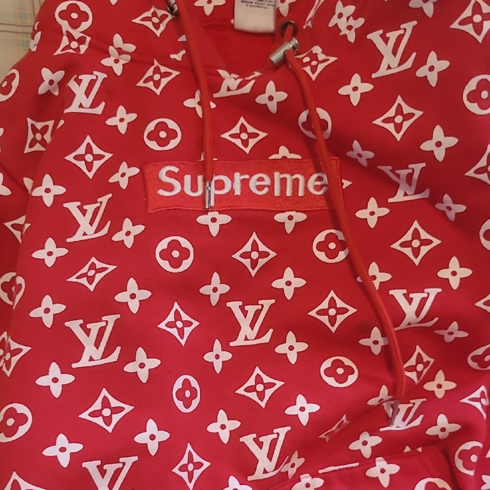 Louis Vuitton Red Patterned Turtleneck Sweater